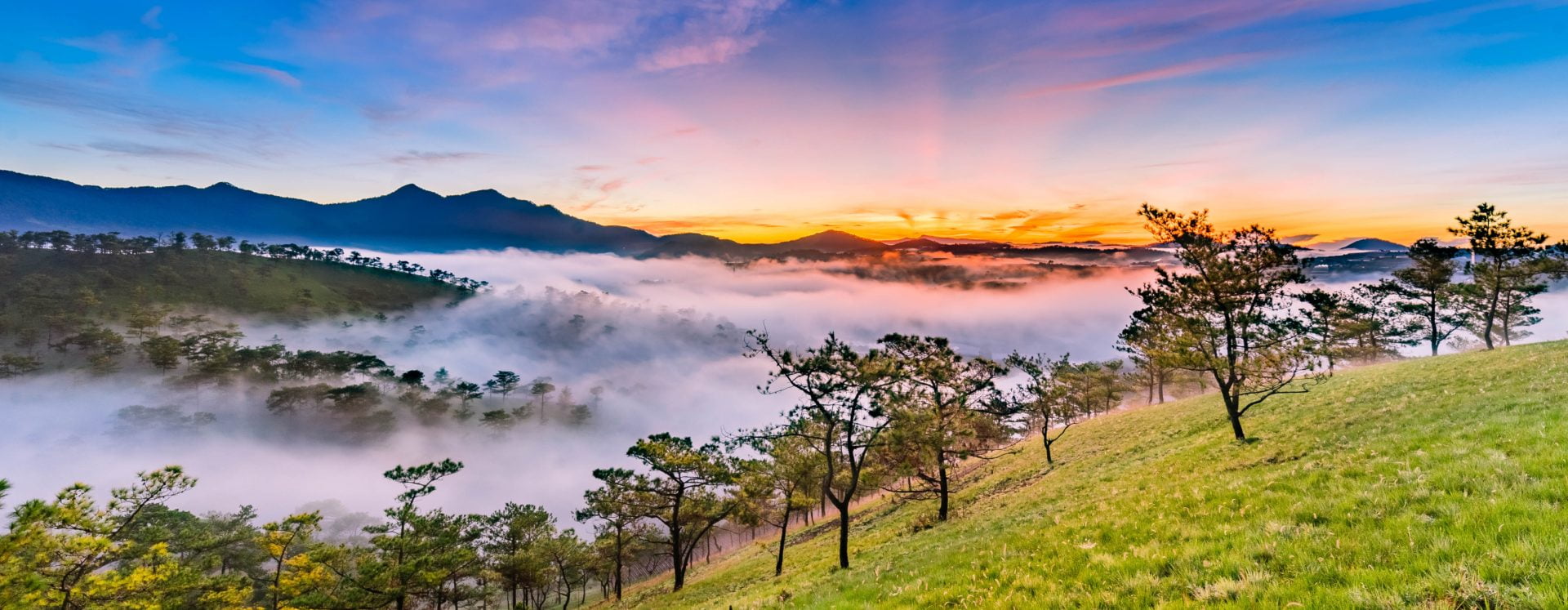 Da Lat sunrise from the hill