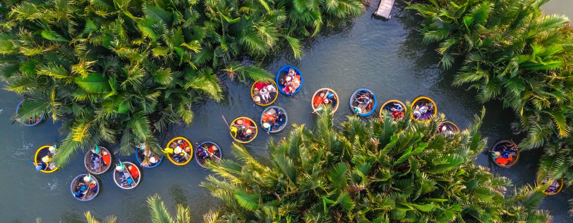 A basket boat tour in Cam Thanh Village on the Ideal Vietnam vacation tour