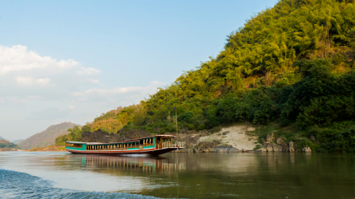Luang Prabang boat on Nam Ou river