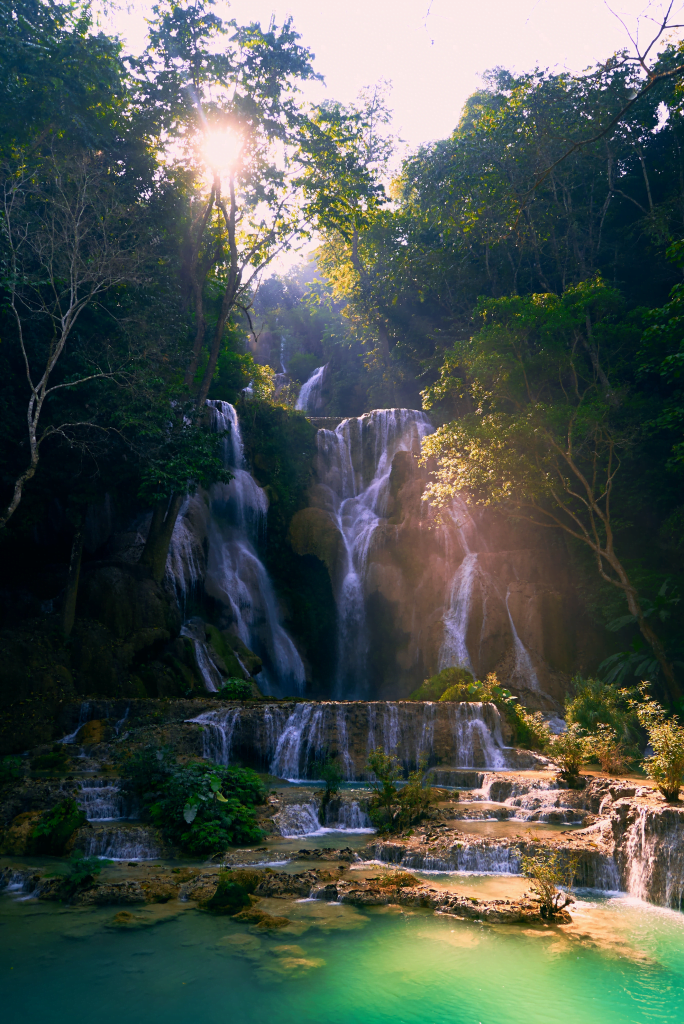 Luang Prabang Kuang Si waterfall