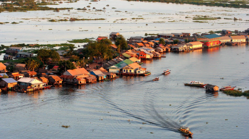 Siem Reap floating villages Tonle Sap